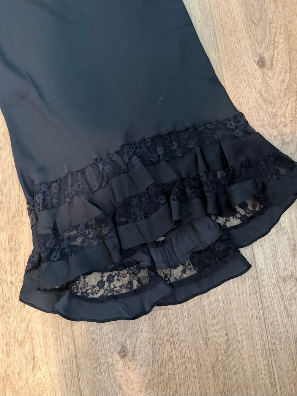 FP Long Lost Lover MIDI slip skirt in Black